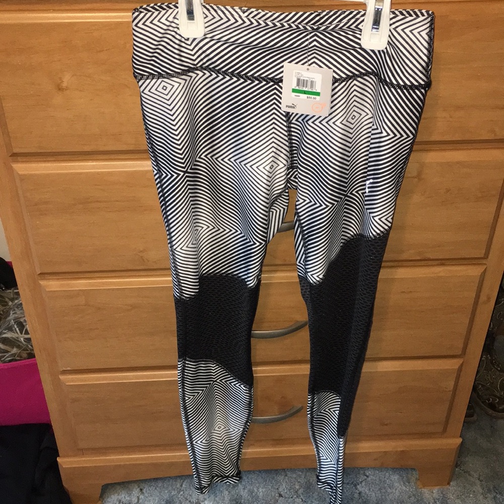 Black and White Puma Leggings